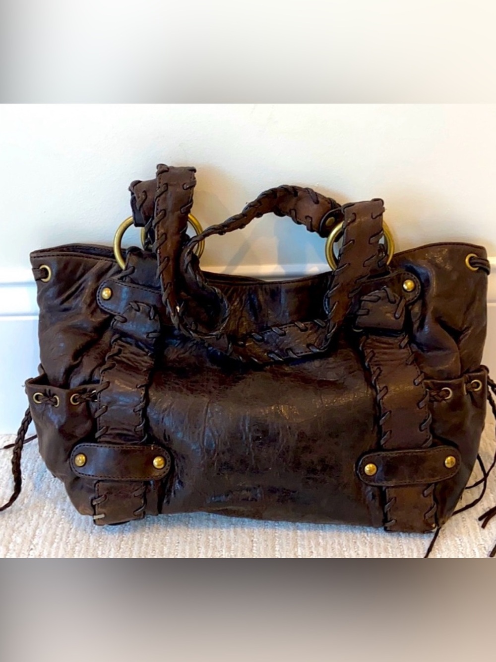 Dark Brown Leather Kooba Sienna Bag